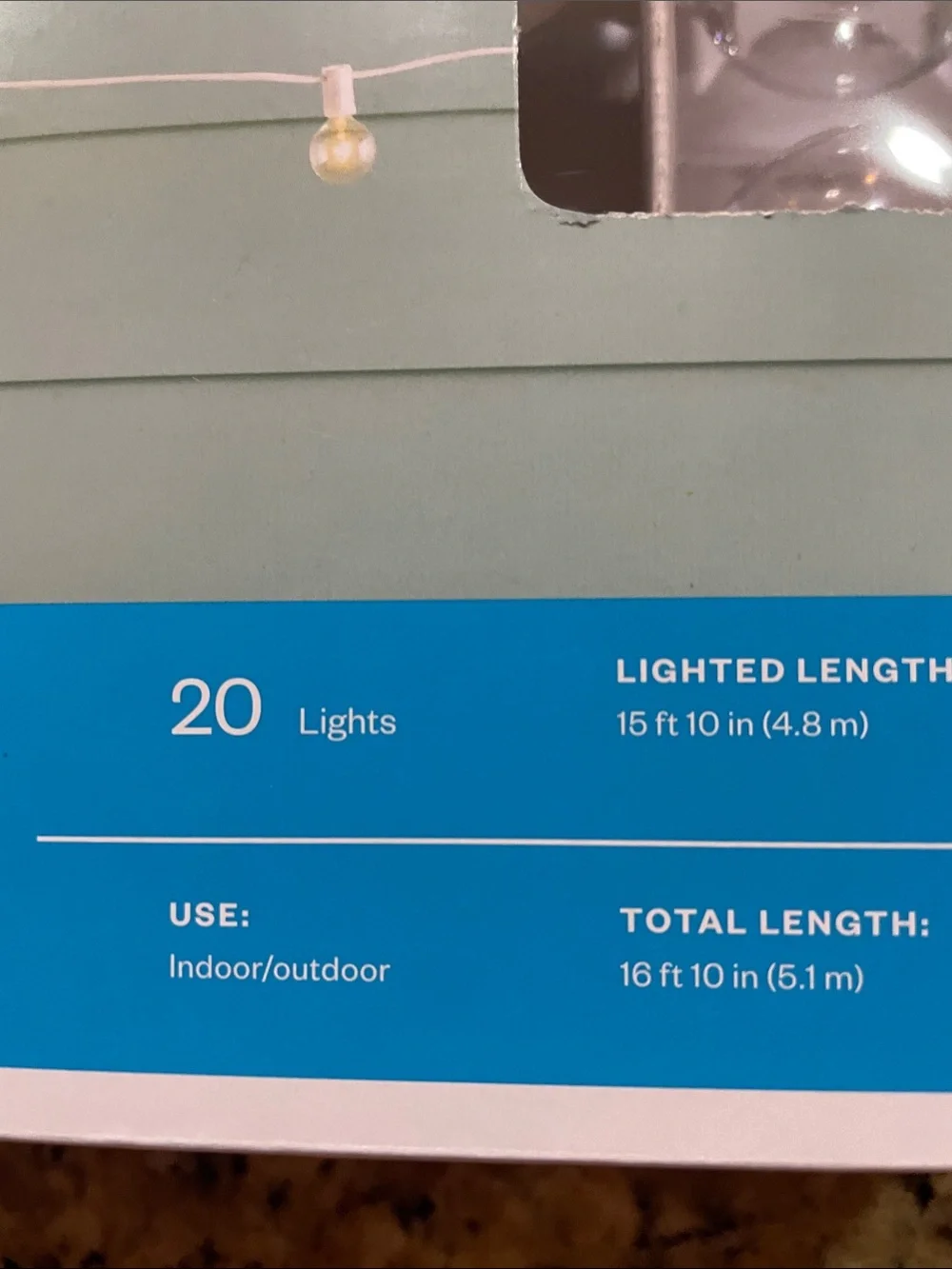 room essentials Warm White Bulb String Lights
